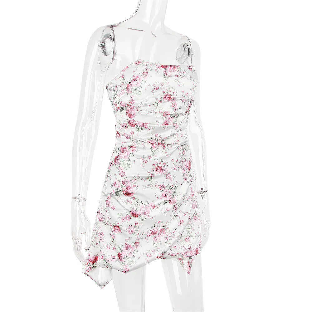 Sexy Corset Satin Silky Mini Dress