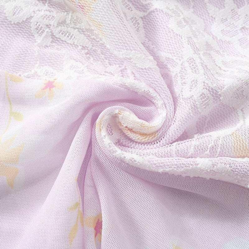 Fairycore Lace Tube Top Purple