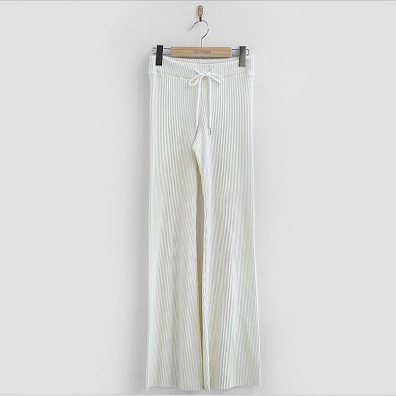 low waisted wide leg white trousers