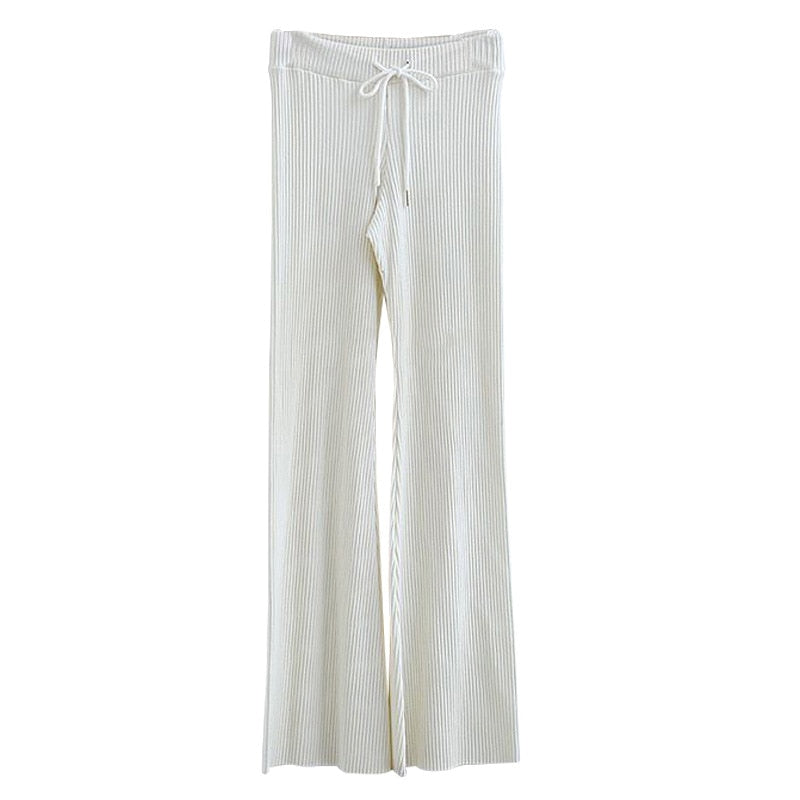 low waisted wide leg white trousers